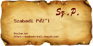 Szabadi Pál névjegykártya